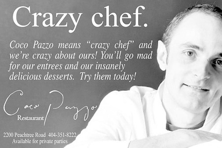 Coco Pazzo restaurant ads
